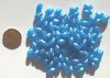 100 9x6mm Acrylic Pealized Aqua Ovals